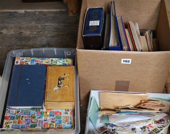 A collection of All World postage stamps, albums etc